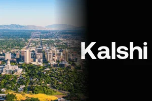 Kalshi logo with Salt Lake City backdrop as appeal is planned