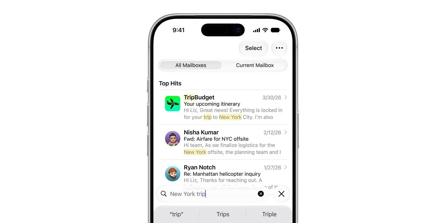 Apple Mail Search